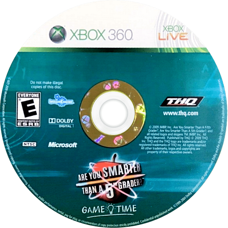 Are You Smarter Than A 5th Grader? Game Time media 2 for Xbox 360